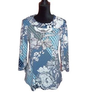 Easywear by CHICO'S Floral Twist Neck Top, 0 (4/6)